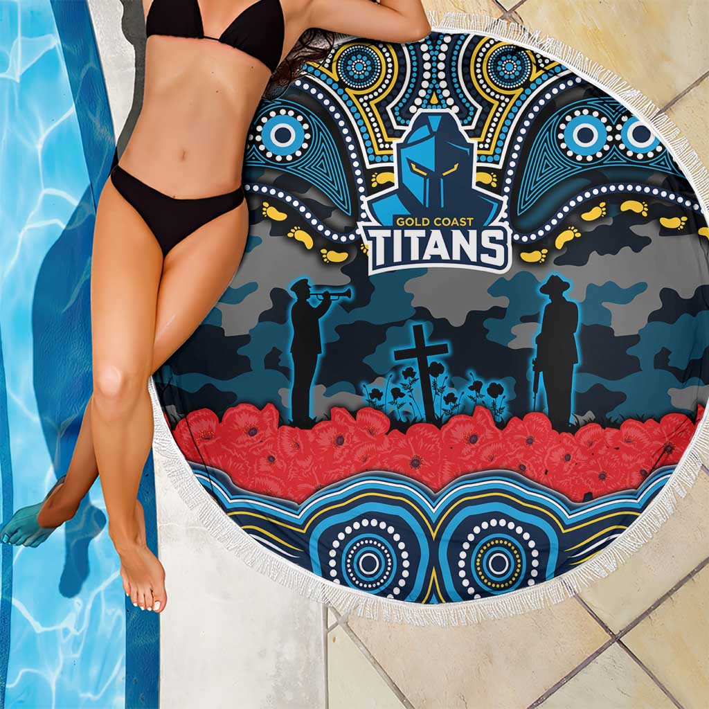 ANZAC Day Gold Coast Titans Beach Blanket Military Memorial Aboriginal Indigenous Art
