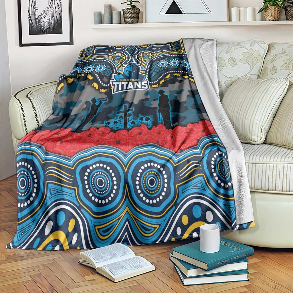 ANZAC Day Gold Coast Titans Blanket Military Memorial Aboriginal Indigenous Art