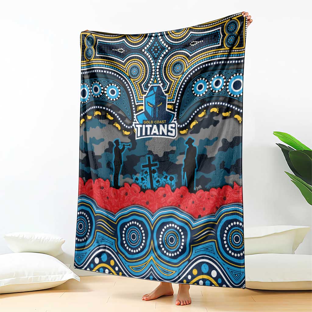 ANZAC Day Gold Coast Titans Blanket Military Memorial Aboriginal Indigenous Art