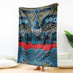ANZAC Day Gold Coast Titans Blanket Military Memorial Aboriginal Indigenous Art