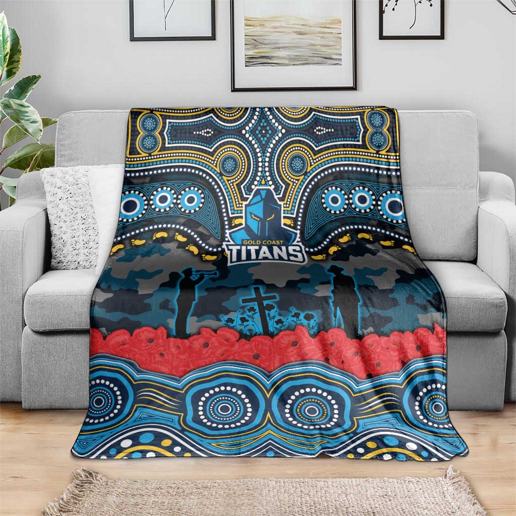 ANZAC Day Gold Coast Titans Blanket Military Memorial Aboriginal Indigenous Art