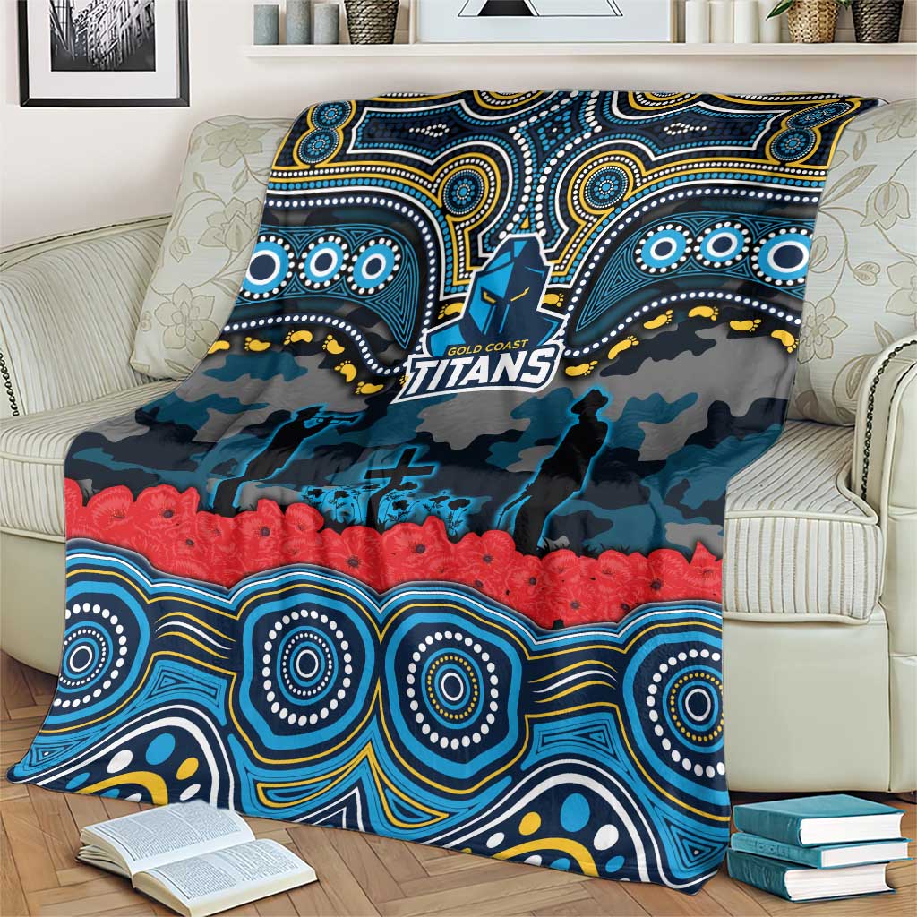 ANZAC Day Gold Coast Titans Blanket Military Memorial Aboriginal Indigenous Art