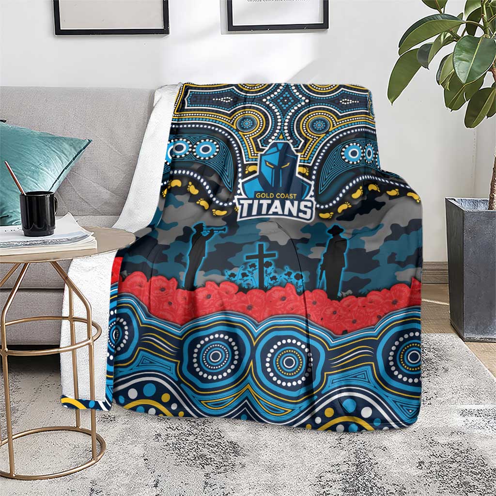 ANZAC Day Gold Coast Titans Blanket Military Memorial Aboriginal Indigenous Art