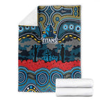 ANZAC Day Gold Coast Titans Blanket Military Memorial Aboriginal Indigenous Art