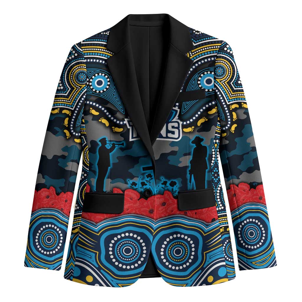 ANZAC Day Gold Coast Titans Blazer Military Memorial Aboriginal Indigenous Art