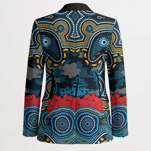 ANZAC Day Gold Coast Titans Blazer Military Memorial Aboriginal Indigenous Art