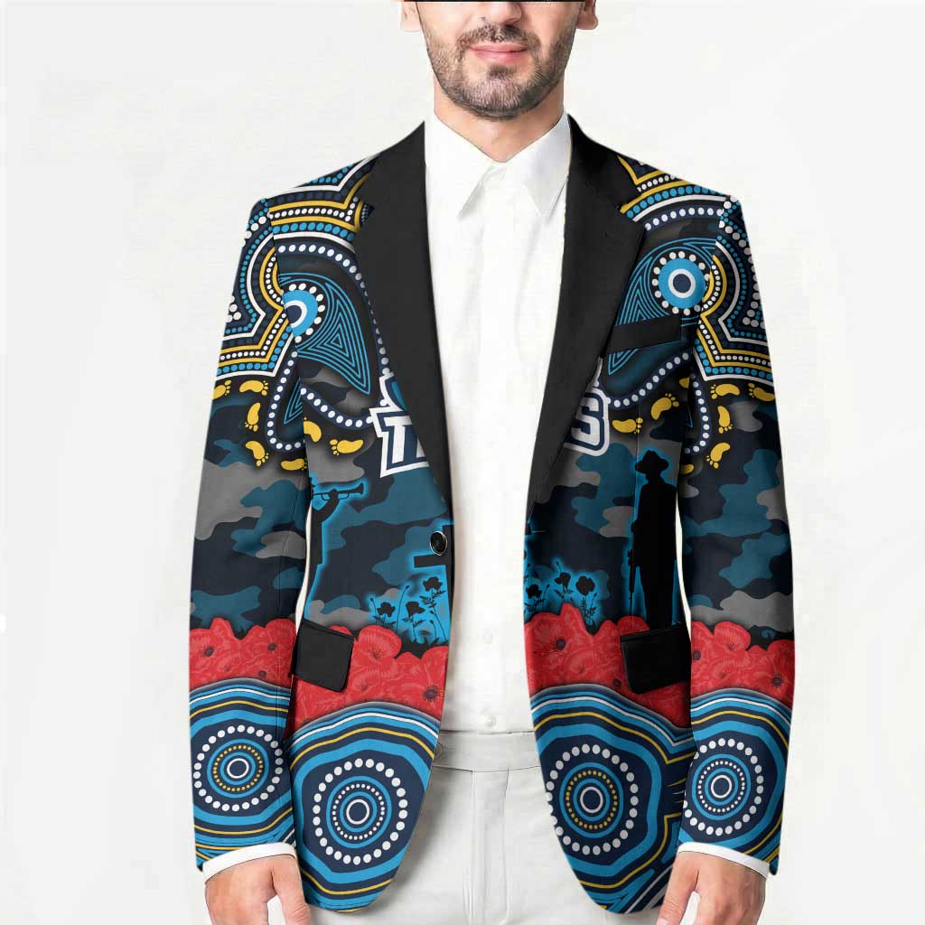 ANZAC Day Gold Coast Titans Blazer Military Memorial Aboriginal Indigenous Art