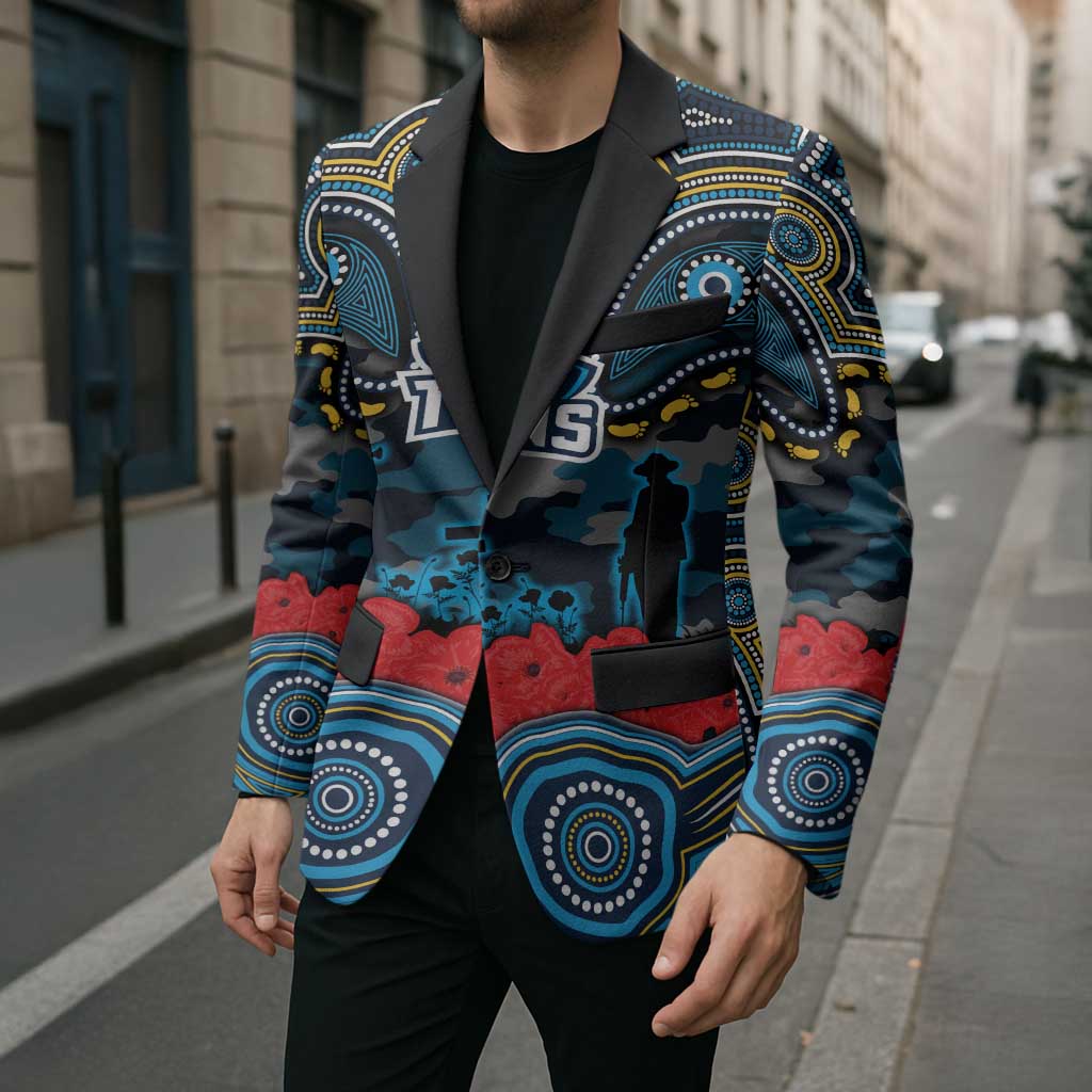 ANZAC Day Gold Coast Titans Blazer Military Memorial Aboriginal Indigenous Art