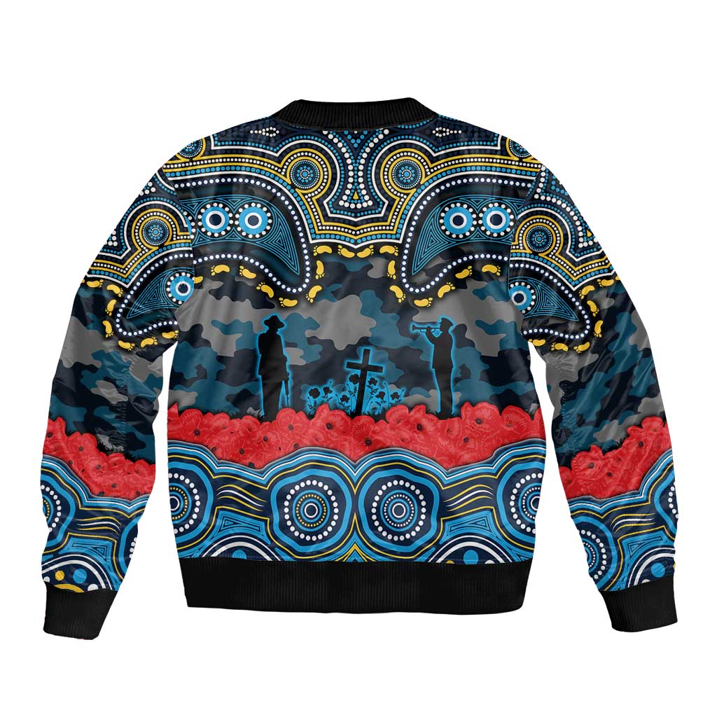 ANZAC Day Gold Coast Titans Bomber Jacket Military Memorial Aboriginal Indigenous Art