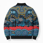 ANZAC Day Gold Coast Titans Bomber Puffer Jacket Military Memorial Aboriginal Indigenous Art