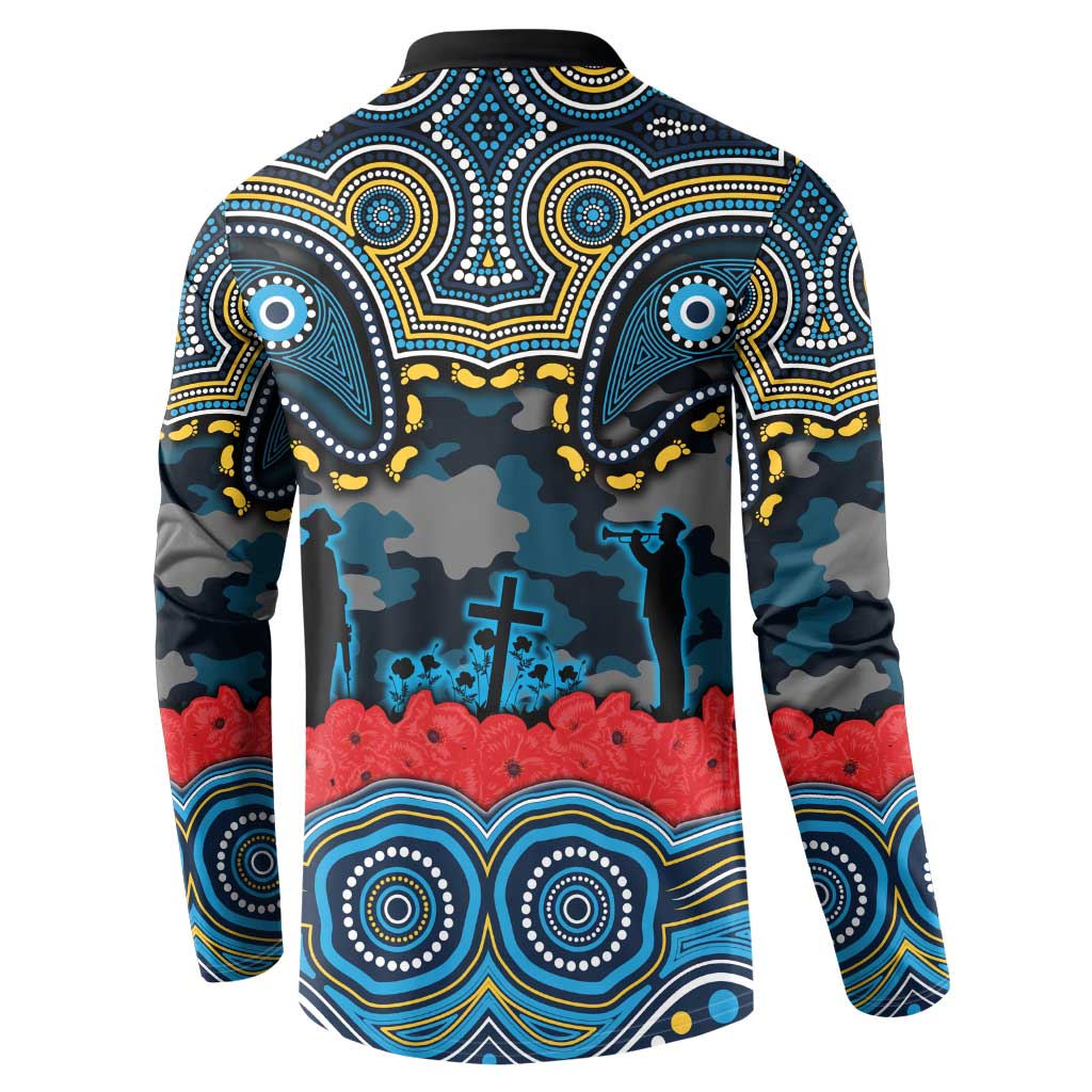 ANZAC Day Gold Coast Titans Button Sweatshirt Military Memorial Aboriginal Indigenous Art