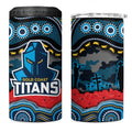 ANZAC Day Gold Coast Titans 4 in 1 Can Cooler Tumbler Military Memorial Aboriginal Indigenous Art