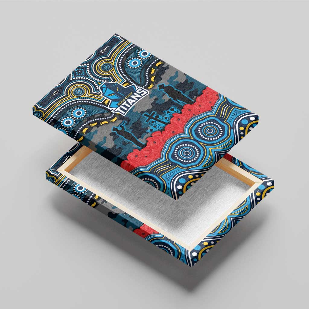 ANZAC Day Gold Coast Titans Canvas Wall Art Military Memorial Aboriginal Indigenous Art