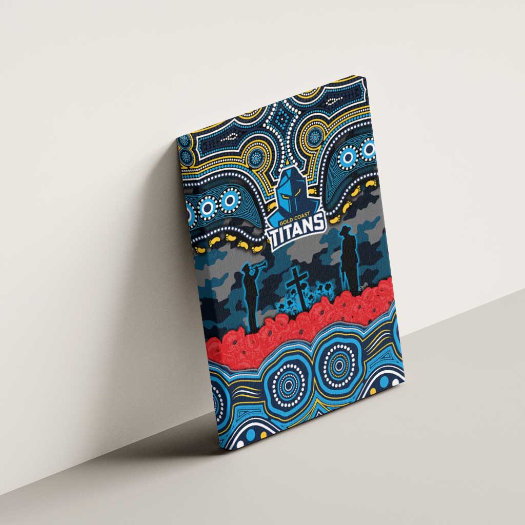 ANZAC Day Gold Coast Titans Canvas Wall Art Military Memorial Aboriginal Indigenous Art