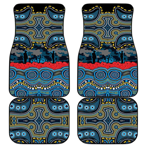 ANZAC Day Gold Coast Titans Car Mats Military Memorial Aboriginal Indigenous Art