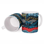ANZAC Day Gold Coast Titans Ceramic Mug Military Memorial Aboriginal Indigenous Art