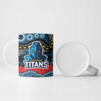 ANZAC Day Gold Coast Titans Ceramic Mug Military Memorial Aboriginal Indigenous Art