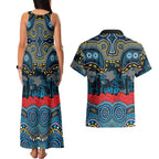 ANZAC Day Gold Coast Titans Couples Matching Tank Maxi Dress and Hawaiian Shirt Military Memorial Aboriginal Indigenous Art