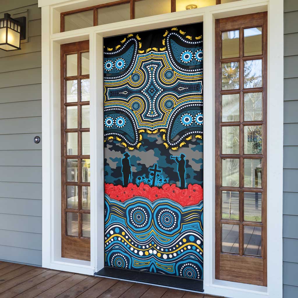 ANZAC Day Gold Coast Titans Door Cover Military Memorial Aboriginal Indigenous Art