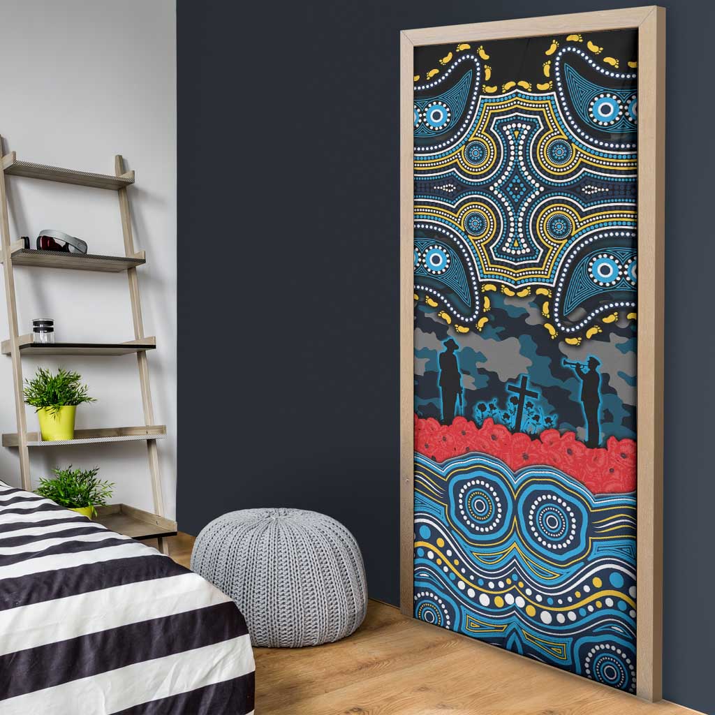 ANZAC Day Gold Coast Titans Door Cover Military Memorial Aboriginal Indigenous Art