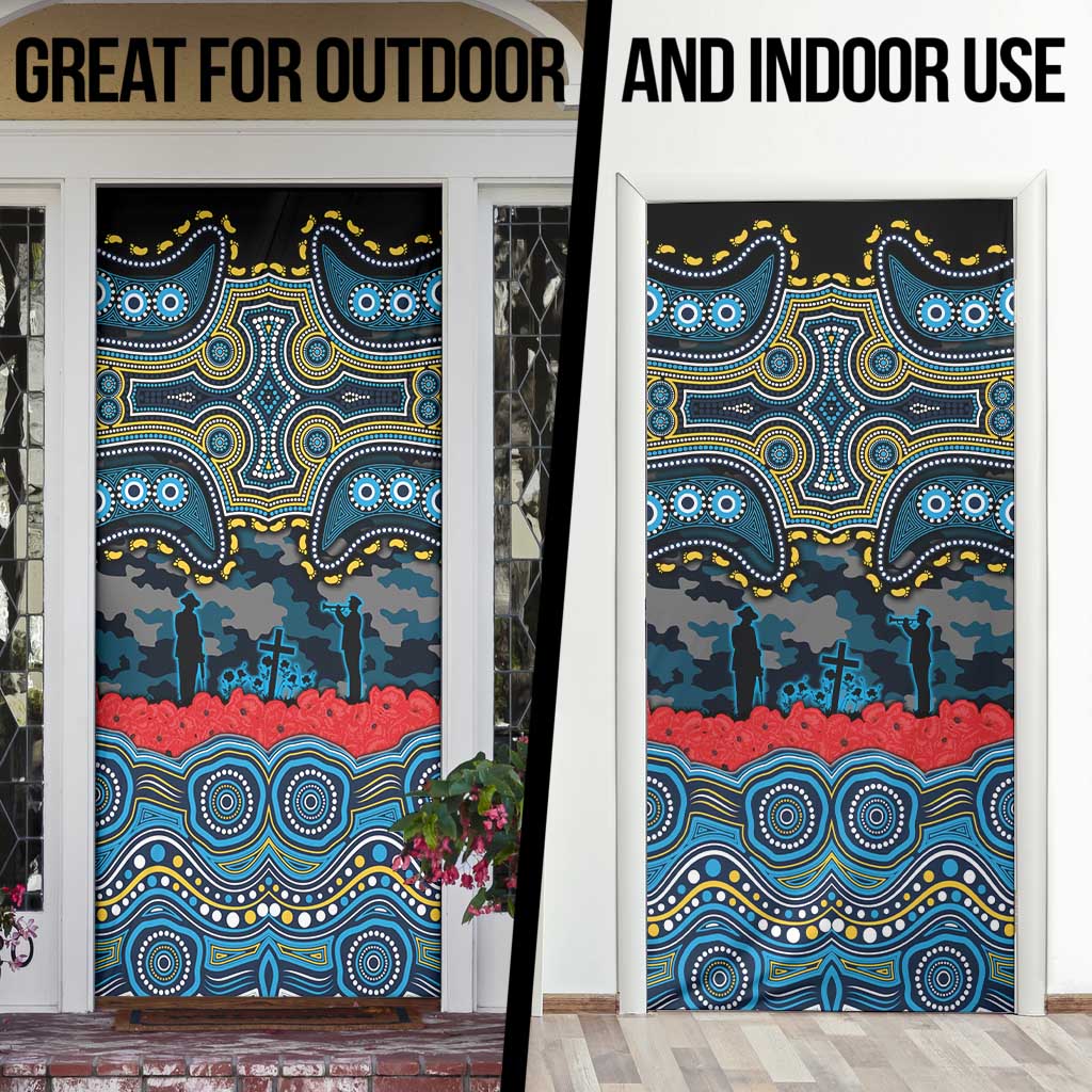 ANZAC Day Gold Coast Titans Door Cover Military Memorial Aboriginal Indigenous Art