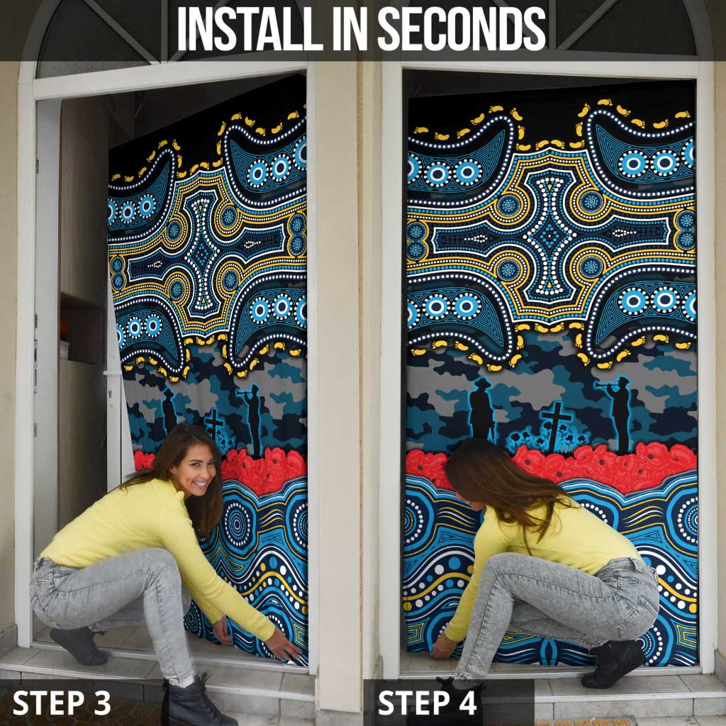 ANZAC Day Gold Coast Titans Door Cover Military Memorial Aboriginal Indigenous Art