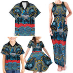 ANZAC Day Gold Coast Titans Family Matching Tank Maxi Dress and Hawaiian Shirt Military Memorial Aboriginal Indigenous Art