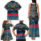 ANZAC Day Gold Coast Titans Family Matching Tank Maxi Dress and Hawaiian Shirt Military Memorial Aboriginal Indigenous Art