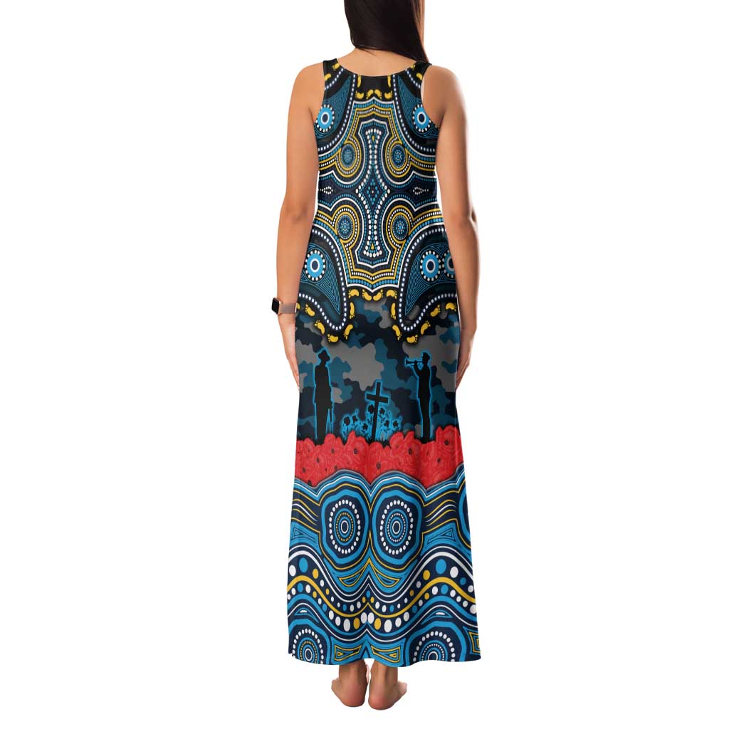 ANZAC Day Gold Coast Titans Family Matching Tank Maxi Dress and Hawaiian Shirt Military Memorial Aboriginal Indigenous Art