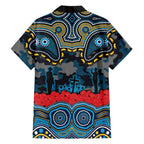 ANZAC Day Gold Coast Titans Hawaiian Shirt Military Memorial Aboriginal Indigenous Art