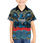 ANZAC Day Gold Coast Titans Hawaiian Shirt Military Memorial Aboriginal Indigenous Art