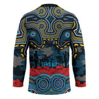 ANZAC Day Gold Coast Titans Hockey Jersey Military Memorial Aboriginal Indigenous Art