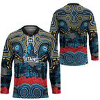 ANZAC Day Gold Coast Titans Hockey Jersey Military Memorial Aboriginal Indigenous Art