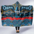 ANZAC Day Gold Coast Titans Hooded Blanket Military Memorial Aboriginal Indigenous Art