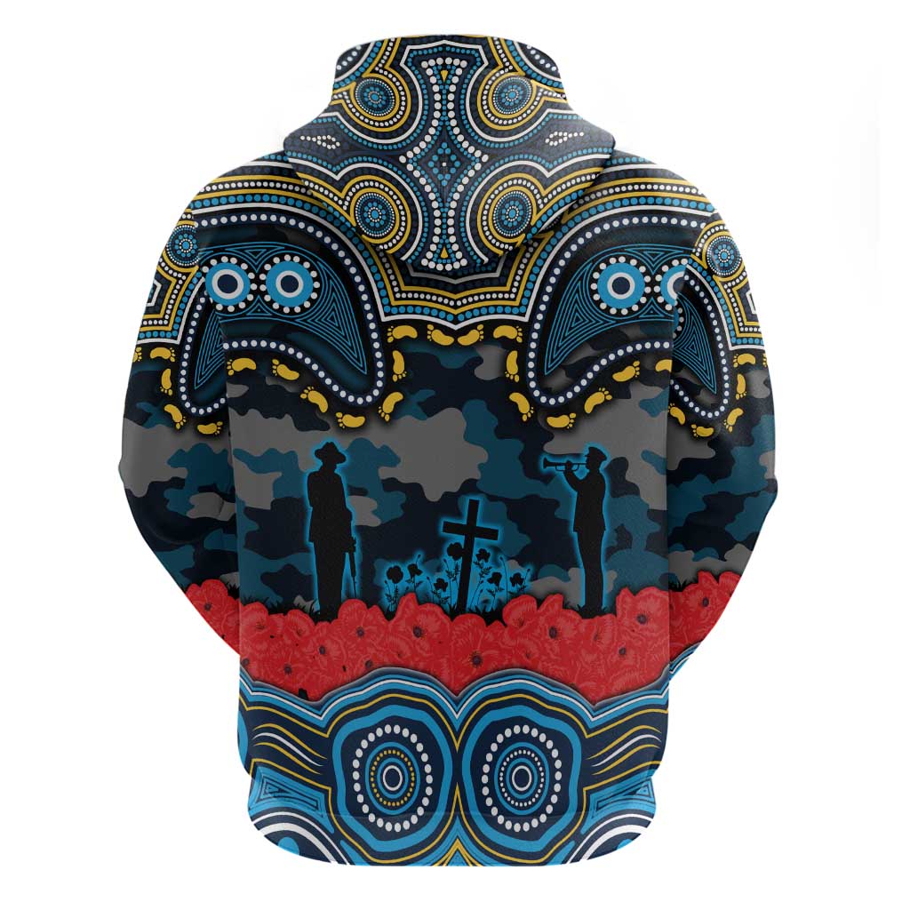 ANZAC Day Gold Coast Titans Hoodie Military Memorial Aboriginal Indigenous Art