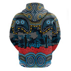 ANZAC Day Gold Coast Titans Hoodie Military Memorial Aboriginal Indigenous Art