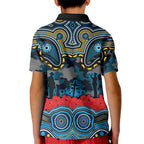 ANZAC Day Gold Coast Titans Kid Polo Shirt Military Memorial Aboriginal Indigenous Art