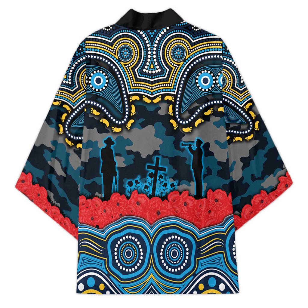 ANZAC Day Gold Coast Titans Kimono Military Memorial Aboriginal Indigenous Art