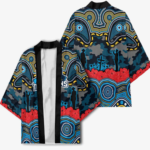 ANZAC Day Gold Coast Titans Kimono Military Memorial Aboriginal Indigenous Art