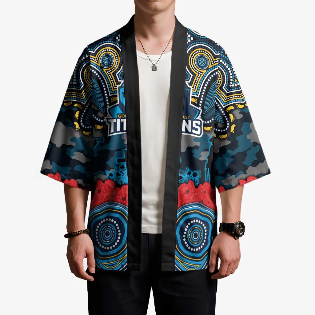 ANZAC Day Gold Coast Titans Kimono Military Memorial Aboriginal Indigenous Art