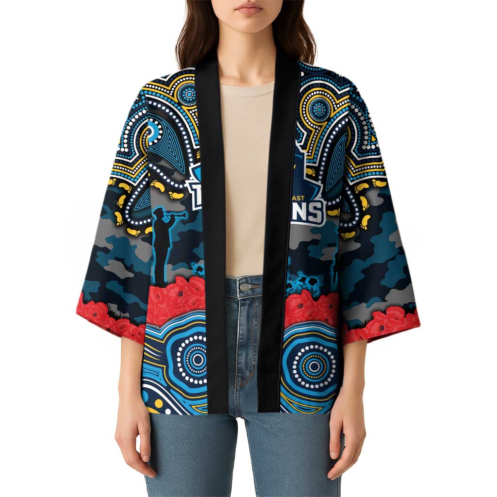 ANZAC Day Gold Coast Titans Kimono Military Memorial Aboriginal Indigenous Art