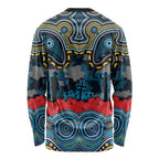 ANZAC Day Gold Coast Titans Long Sleeve Shirt Military Memorial Aboriginal Indigenous Art