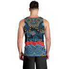 ANZAC Day Gold Coast Titans Men Tank Top Military Memorial Aboriginal Indigenous Art