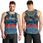 ANZAC Day Gold Coast Titans Men Tank Top Military Memorial Aboriginal Indigenous Art