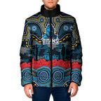 ANZAC Day Gold Coast Titans Padded Jacket Military Memorial Aboriginal Indigenous Art