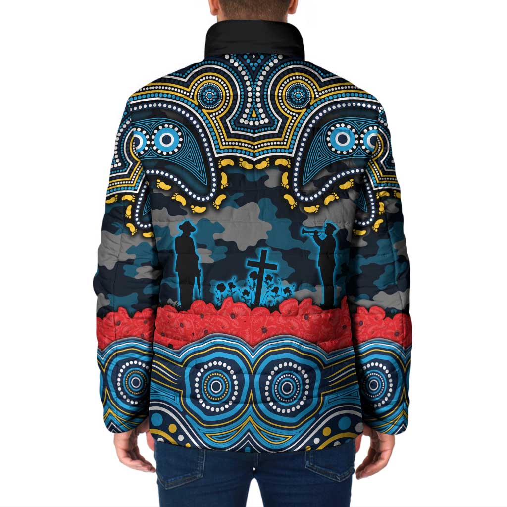 ANZAC Day Gold Coast Titans Padded Jacket Military Memorial Aboriginal Indigenous Art