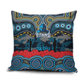 ANZAC Day Gold Coast Titans Pillow Cover Military Memorial Aboriginal Indigenous Art