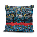 ANZAC Day Gold Coast Titans Pillow Cover Military Memorial Aboriginal Indigenous Art