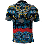 ANZAC Day Gold Coast Titans Polo Shirt Military Memorial Aboriginal Indigenous Art