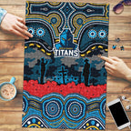 ANZAC Day Gold Coast Titans Puzzle Military Memorial Aboriginal Indigenous Art
